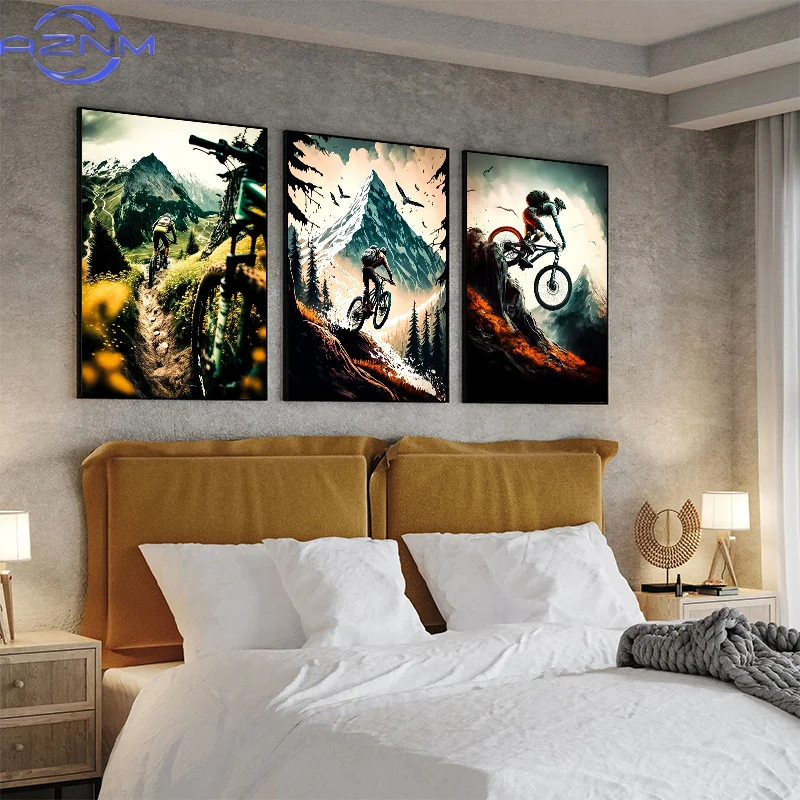Picture Of Mountain Biking - Affiches et impressions modernes AZNM sur