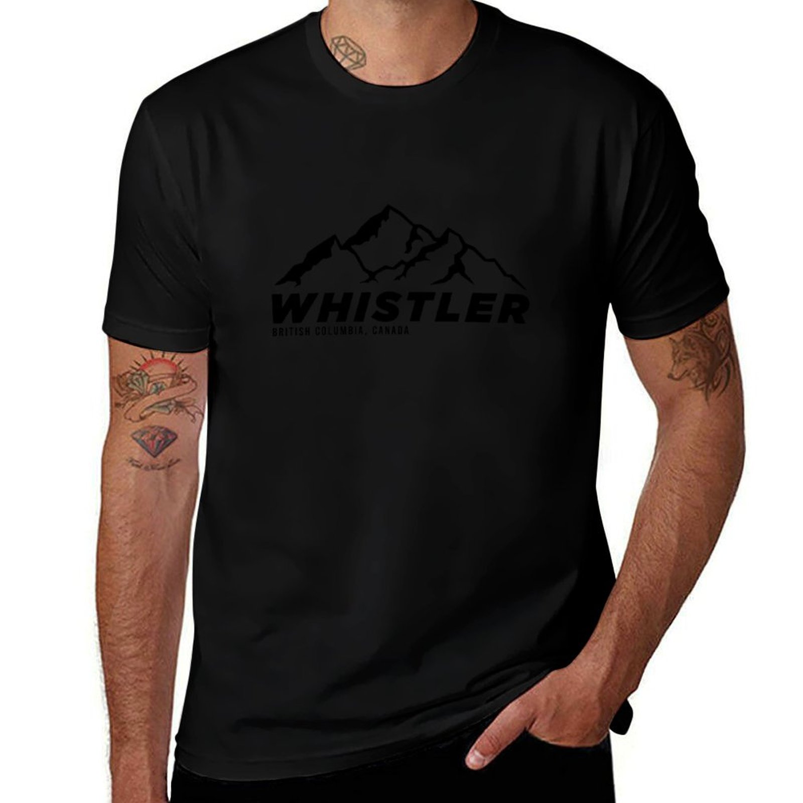 Mountain Biking Whistler - T-shirt Ski Whistler B.C Canada Skiing