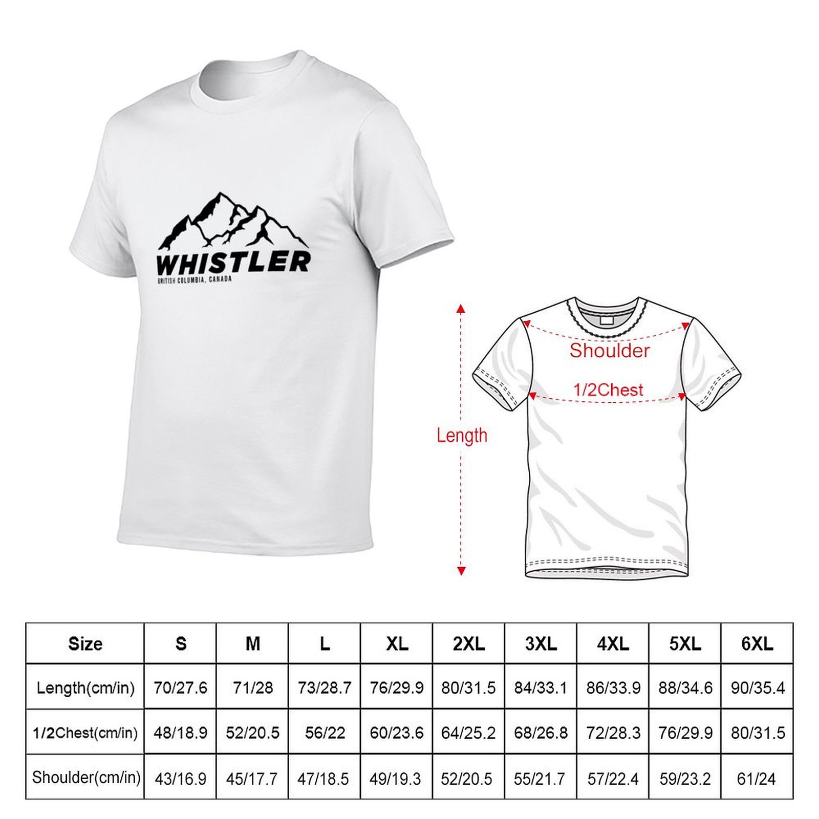 T-shirt Ski Whistler B.C Canad - Mountain Biking Whistler avis et prix