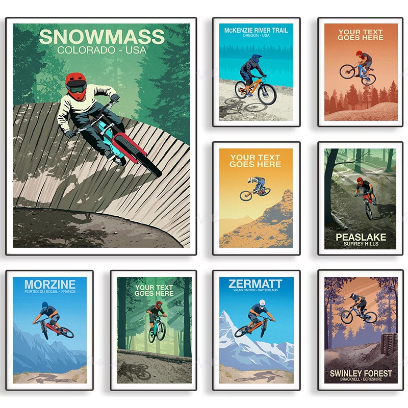 Affiche de piste de vélo de mo - Picture Of Mountain Biking avis et prix