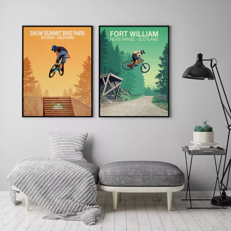 Affiche de piste de vélo de mo - Picture Of Mountain Biking avis et prix