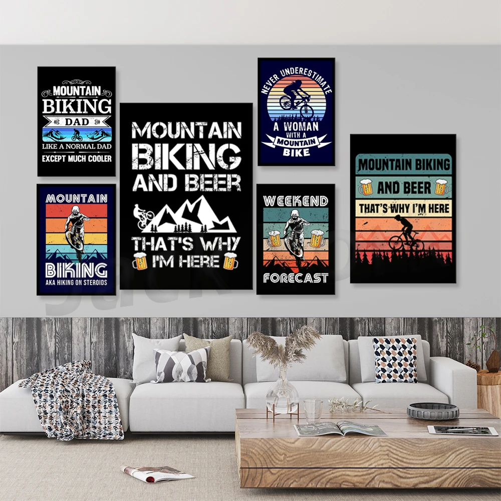 Go – peinture sur toile imprim - Picture Of Mountain Biking avis et prix