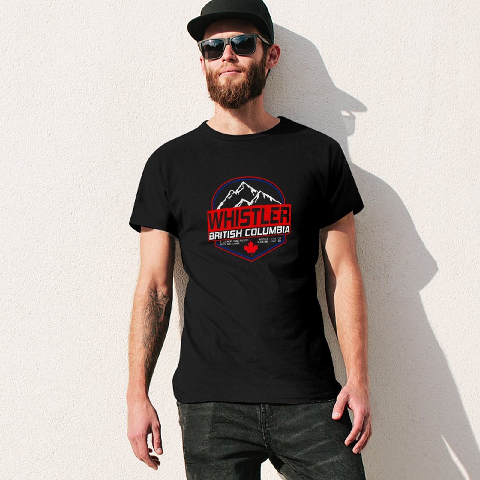 T-shirt rétro Ski Whistler B.C - Mountain Biking Whistler avis et prix