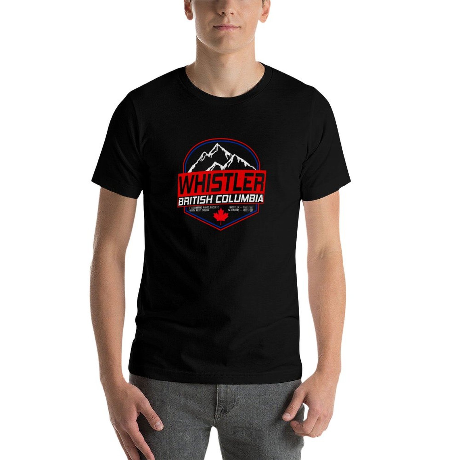 T-shirt rétro Ski Whistler B.C - Mountain Biking Whistler avis et prix